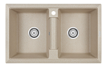 Кухонная мойка Paulmark TANDEM 80/2 PM238150-BE 80х50 цвет бежевый